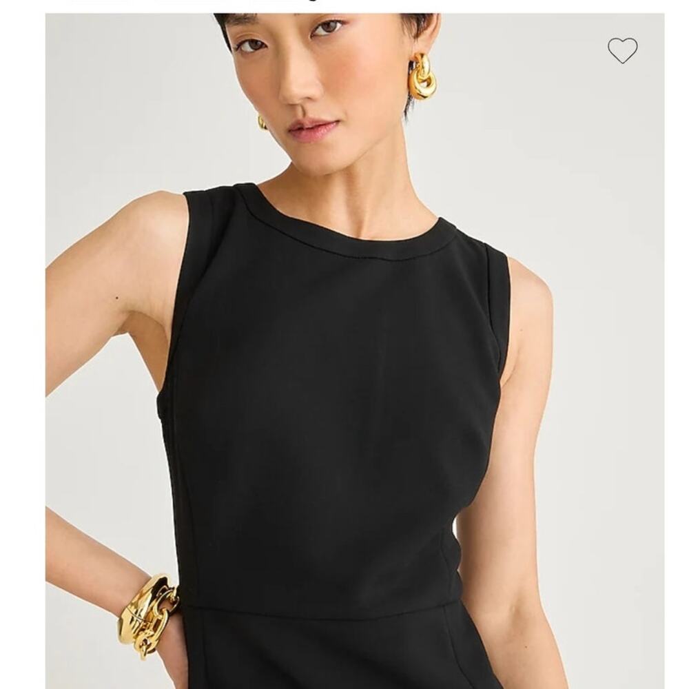 NWT J. Crew Sheath Dress In Four-Season Stretch Office Corporate Black 8 - Picture 2 of 11